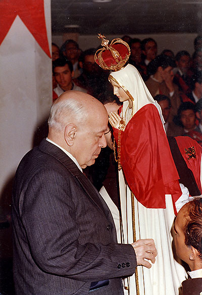Plinio Corrêa de Oliveira, arrival of the miraculous statue of Our Lady of Fatima