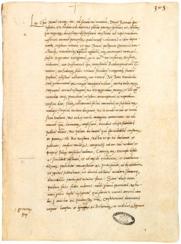 The Bull “Decet Romanum Pontificem” of Leo X, excommunicating Martin Luther, after he failed to recant his errors, previously denounced in Bull Exsurge Domine