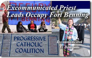 Excommunicated Priest Leads Occupy Fort Benning Protest