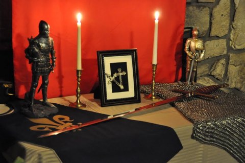 All night vigil before a relic of the True Cross