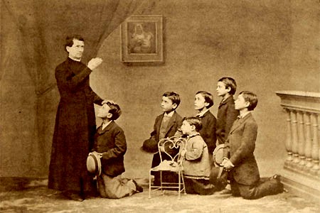 Saint John Bosco Blessing Oratory Boys 1871