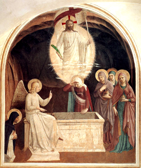 Fra Angelico Easter Resurrection of Christ, Angel and Holy Women at the Tomb Hope God's Love for His Church