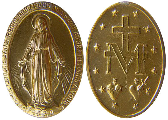 Miraculous Medal front and back