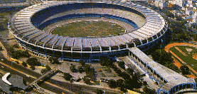 an aerial photograph of the Maracaná Stadium exposes all its defects