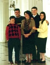 Moline with their children