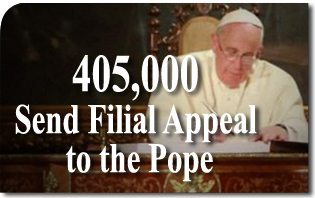 405,000 Send Filial Appeal to the Pope