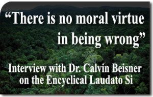 “There Is No Moral Virtue in Being Wrong” — Interview with Dr. Calvin Beisner of the Cornwall Alliance on the Encyclical Laudato Si’ 4