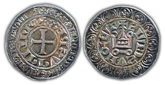 The gros tournois coin was born of prosperity. Introduced in 1266, this medieval silver coin, worth 12 denier, provided the added value needed to favor France’s expanding economy.