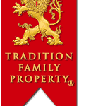 The American TFP - American Society for the Defense of Tradition, Family and Property™, TFP Lion, TFP™, TFP Standard, TFP website, logo, gold Rampant Lion on red background, Tradition, Family, Property, TFP®