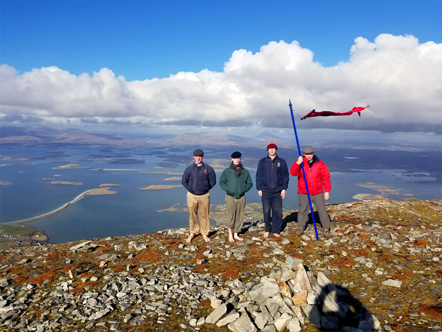 Piping for Life Atop Croagh Patrick