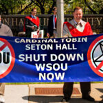 Young Catholics Stand against Satanic Rock Station WSOU at Seton Hall University