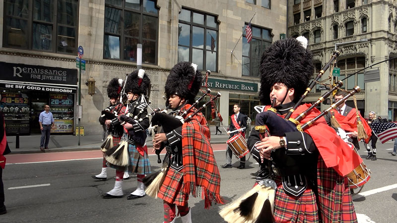 With bagpipes, banners and lion-emblazoned red standards, the TFP joined the pro-life group Personhood Education New York for its annual March for Life.