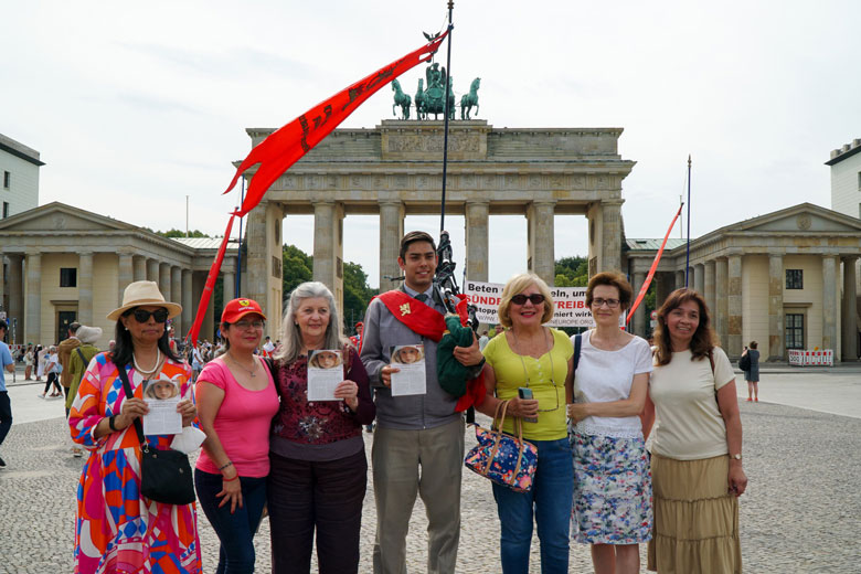 People were very happy to see young men defending the unborn and faith