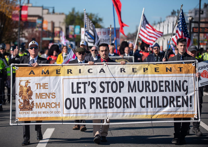 Pro-Abortion Clowns Watch in Despair as Pro-Life Men March in Boston