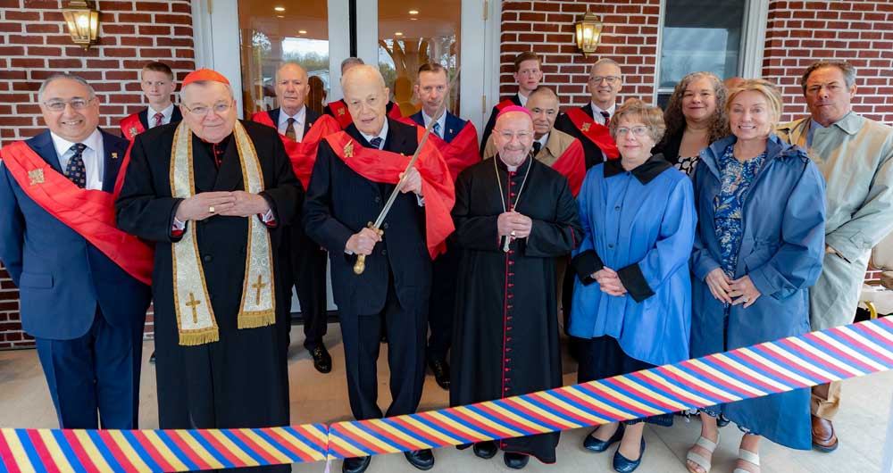 Cardinal Burke Blesses New School Building at St. Louis de Montfort Academy