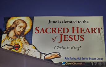 Sacred Heart of Jesus Billboard Vandalized near Universal Studios Hollywood