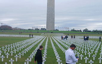 The War against Communism Still Rages as 3000 White Crosses are Planted on the Mall in Washington D.C.