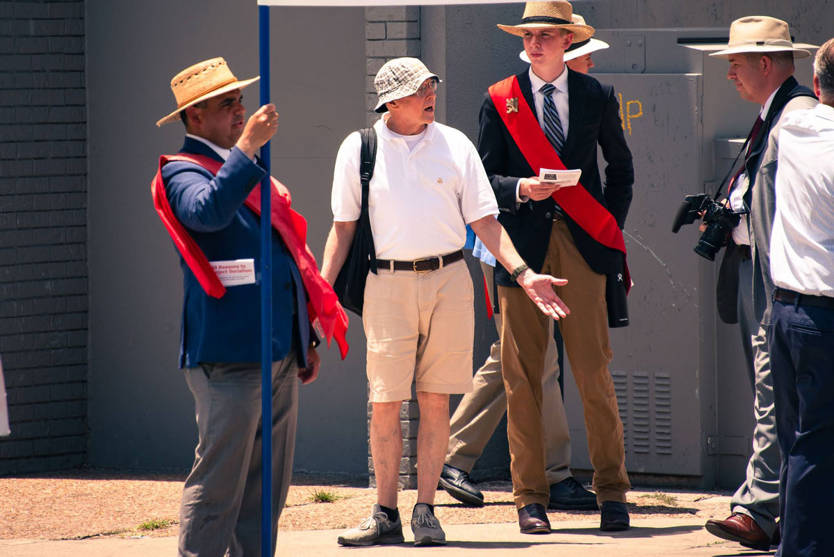 Saint Michael Caravan Arrives at Lone Star State Capital, Austin