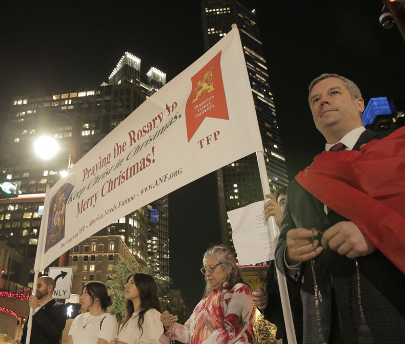 TFP protests drag queen mockery of Christmas at Bayou Music Center, Houston, Texas