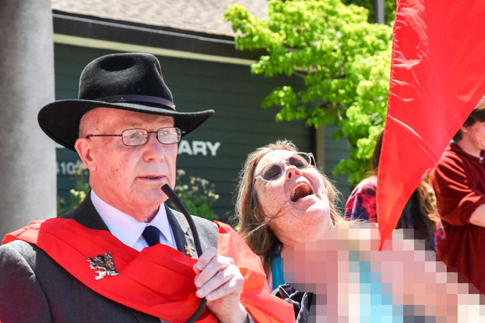 Unhinged Woman Arrested as TFP Protests “Drag Nuns” in California