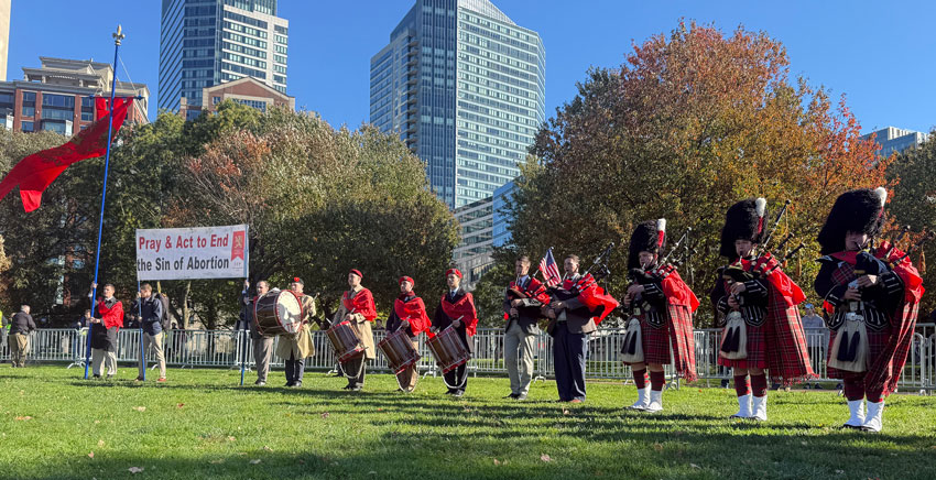 Pro-Abortion Clowns Watch in Despair as Pro-Life Men March in Boston